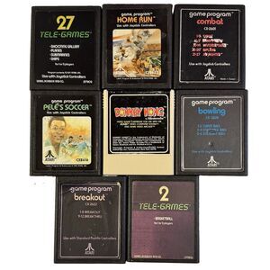Vintage ATARI Game Lot of 8 Game Program Cartridges UNTESTED Donkey Kong
